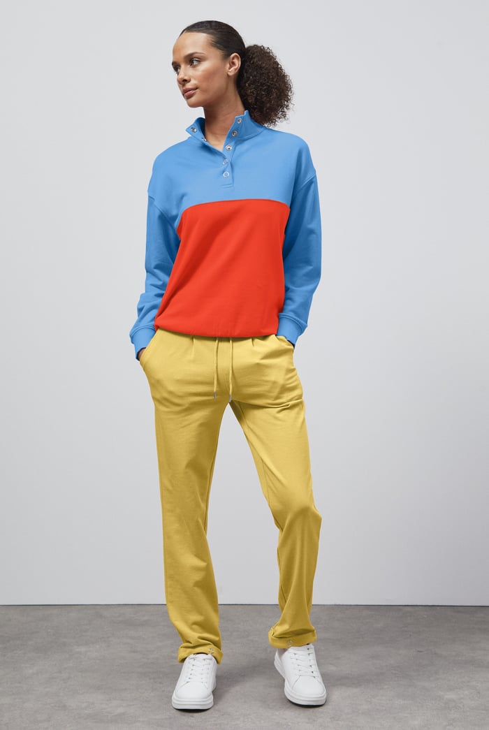 Roll -Up Hem Jersey Trousers