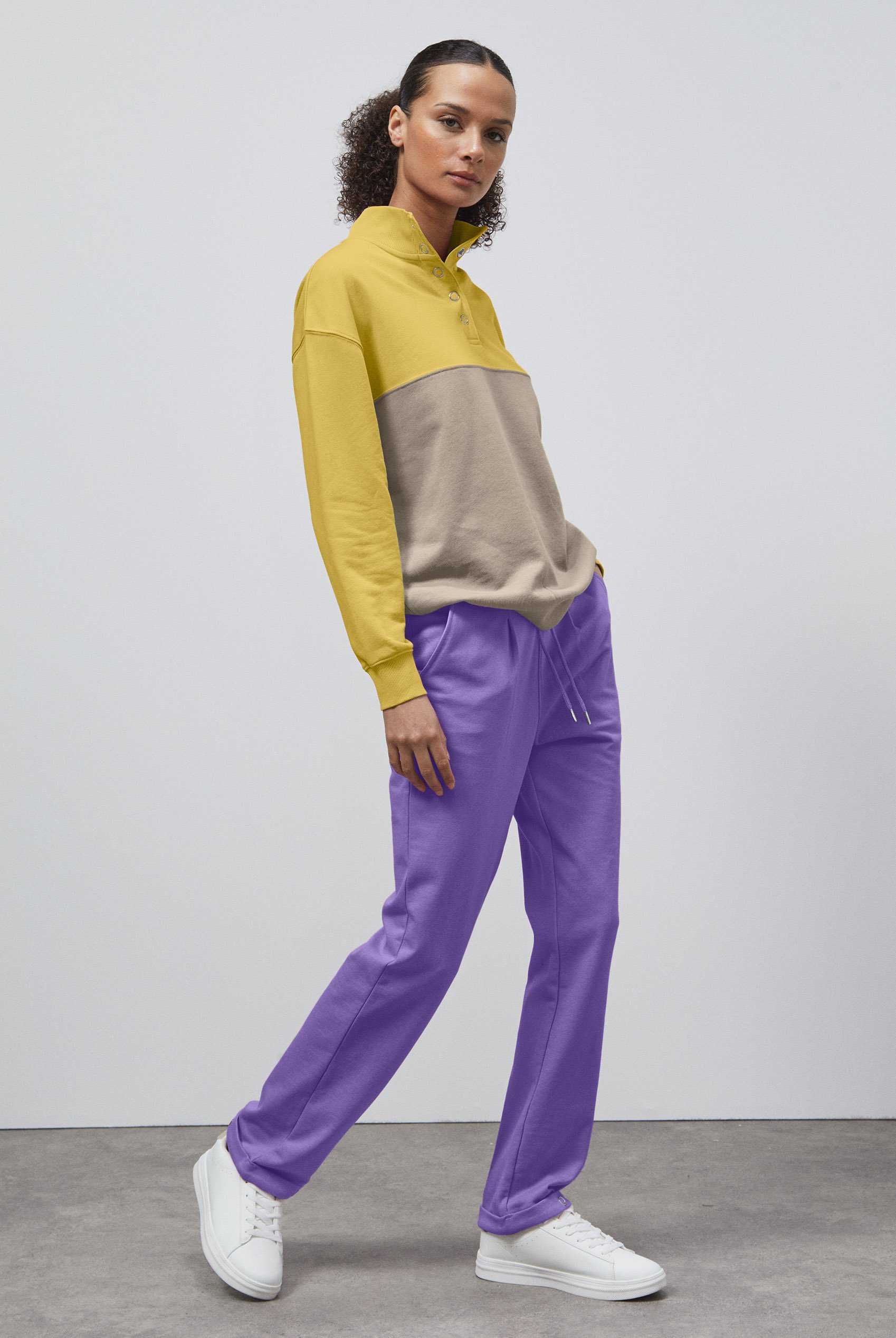 Roll -Up Hem Jersey Trousers