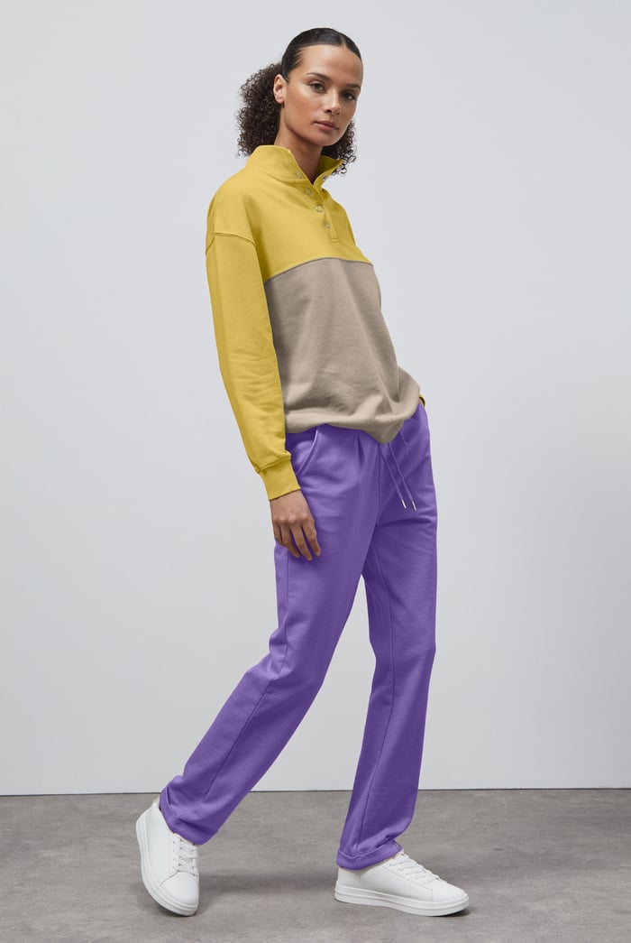 Roll -Up Hem Jersey Trousers