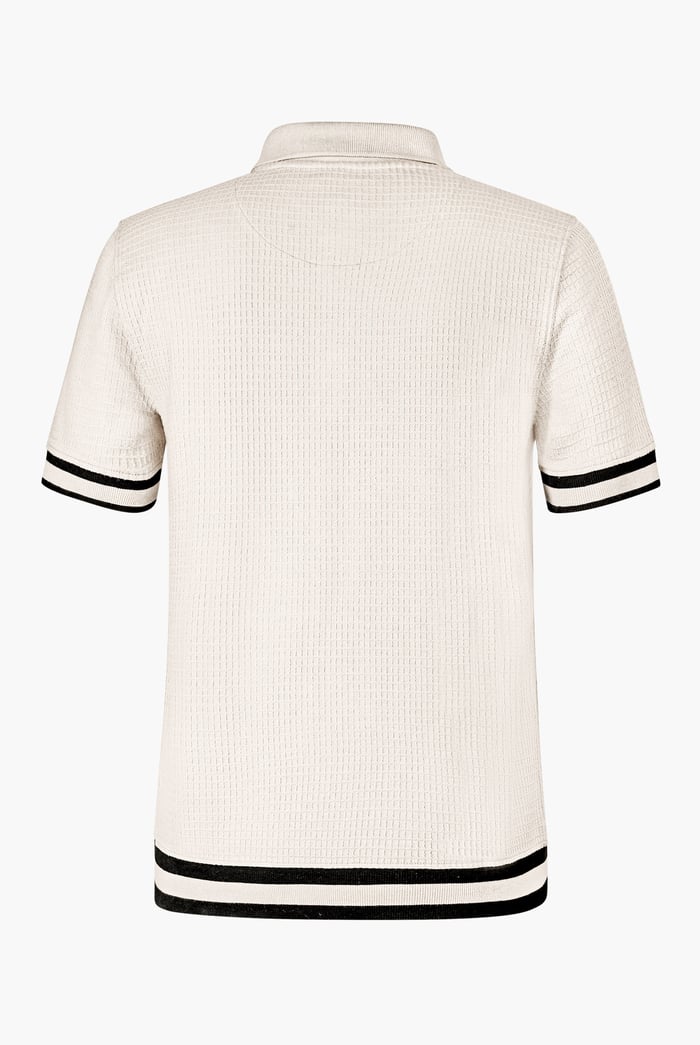Men's Premium Polo Shirt With Stripe Rib