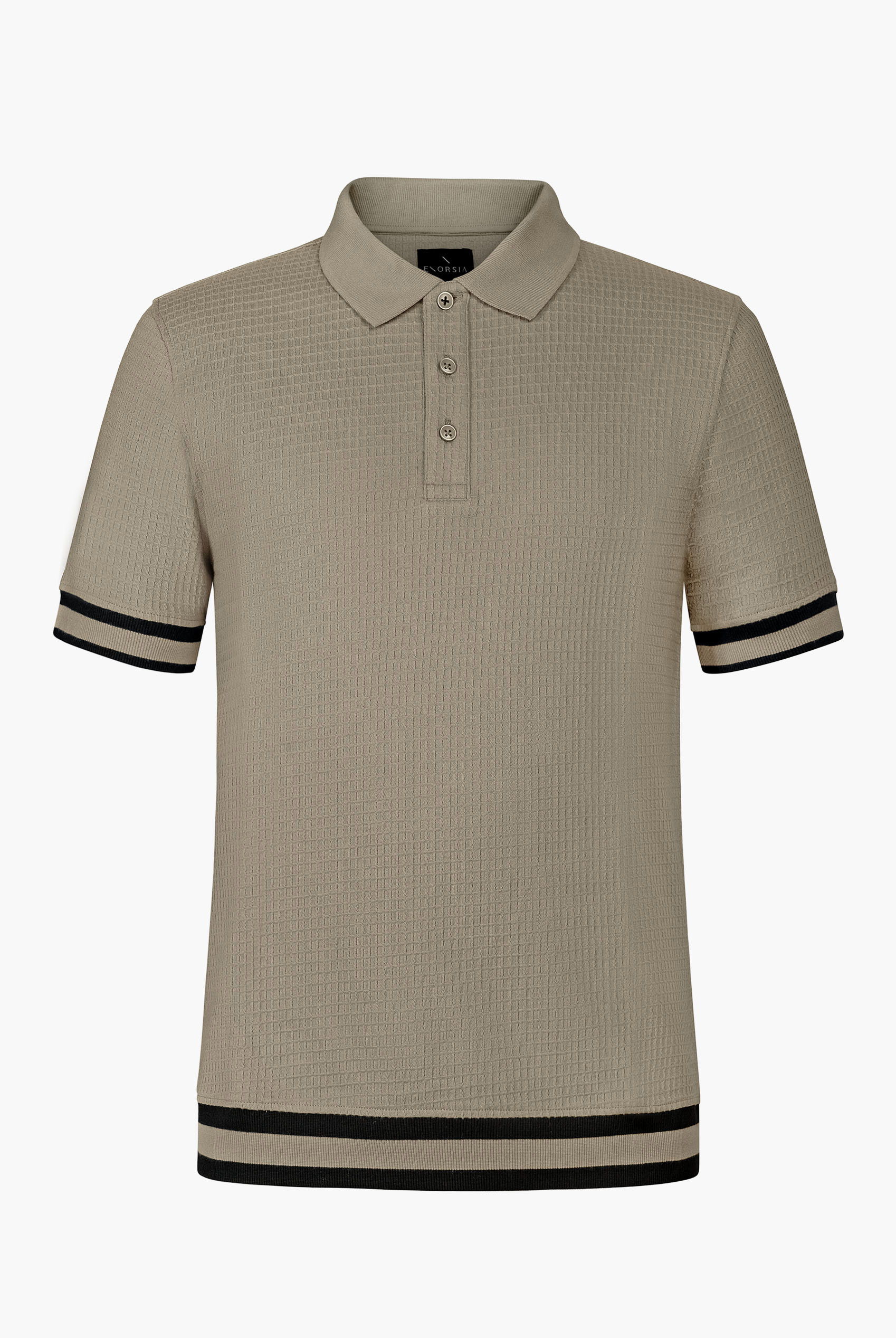 Men's Premium Polo Shirt With Stripe Rib