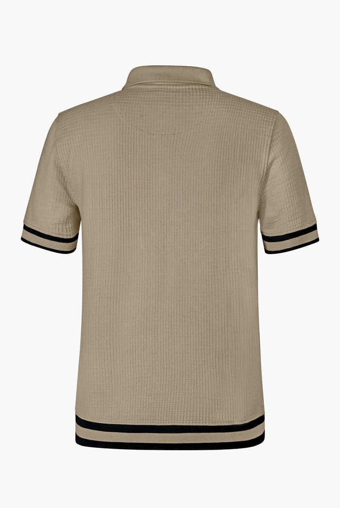 Men's Premium Polo Shirt With Stripe Rib