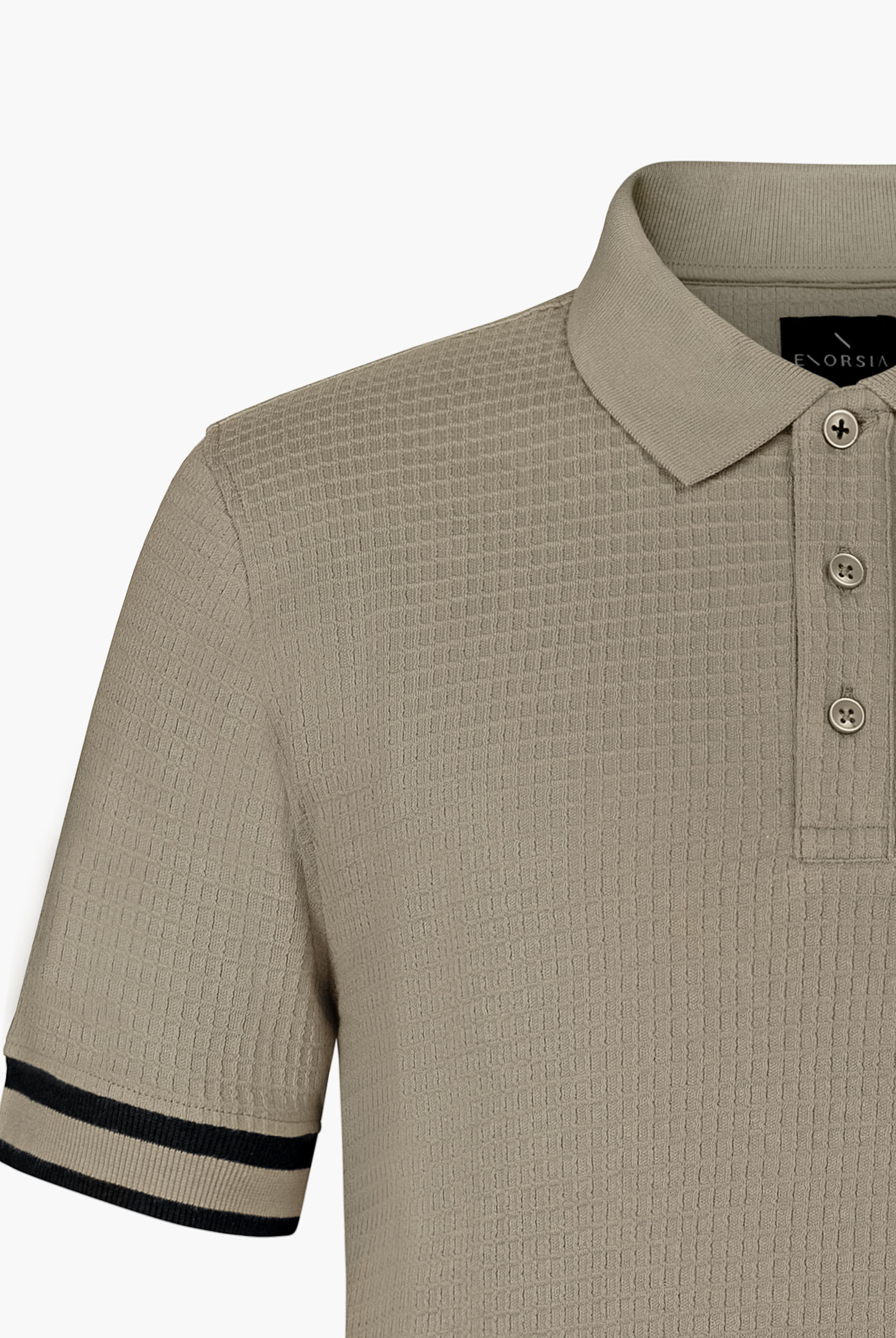 Men's Premium Polo Shirt With Stripe Rib
