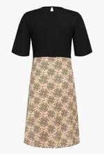 Printed Skirt Detail Design Jersey Dress