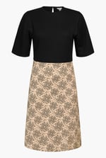 Printed Skirt Detail Design Jersey Dress