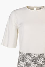 Printed Skirt Detail Design Jersey Dress