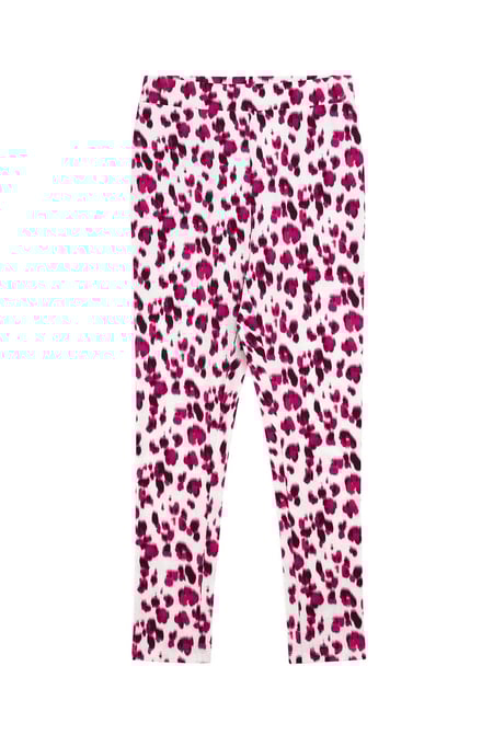Pink Leopard Print Regular length Leggings