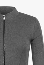 Design Jersey Long Sleeve Crop Zip Top