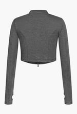 Design Jersey Long Sleeve Crop Zip Top
