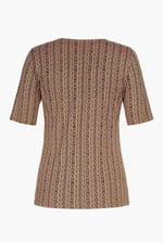 Short Sleeve Shimmer Printed Viscose Top