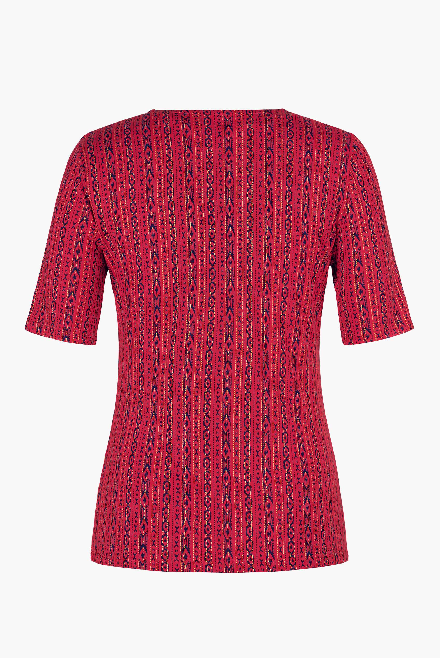 Short Sleeve Shimmer Printed Viscose Top