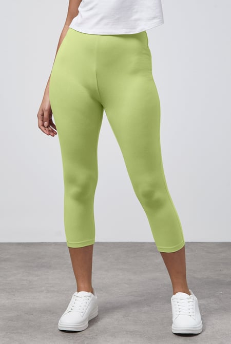 Nude Cropped High Waist Leggings