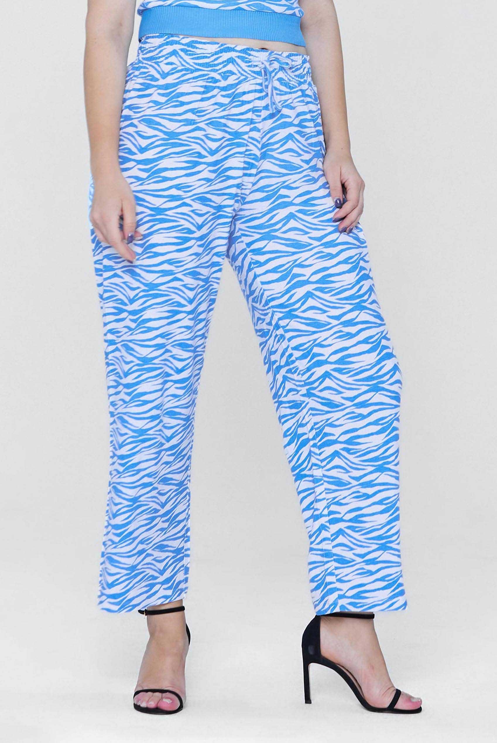 Zebra Print Straight leg Trousers