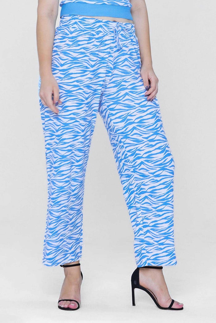 Zebra Print Straight leg Trousers