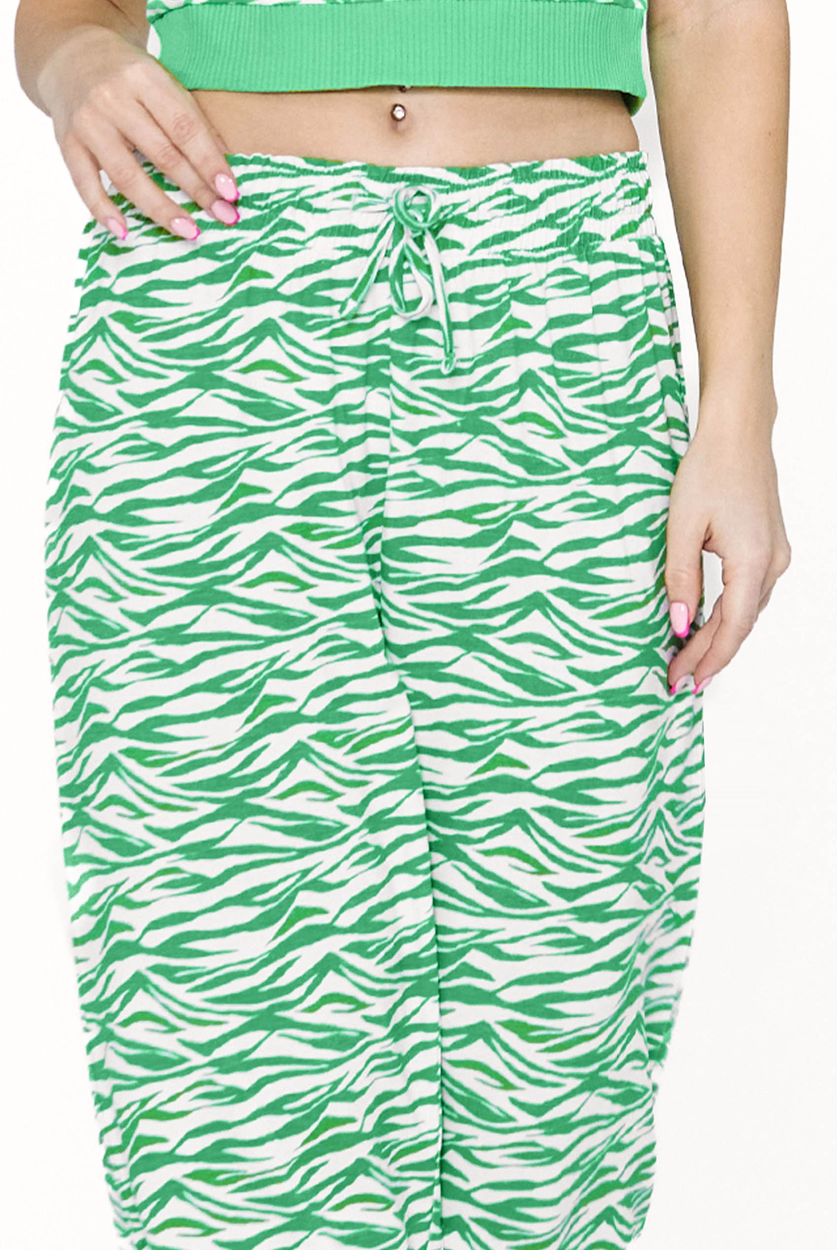 Zebra Print Straight leg Trousers