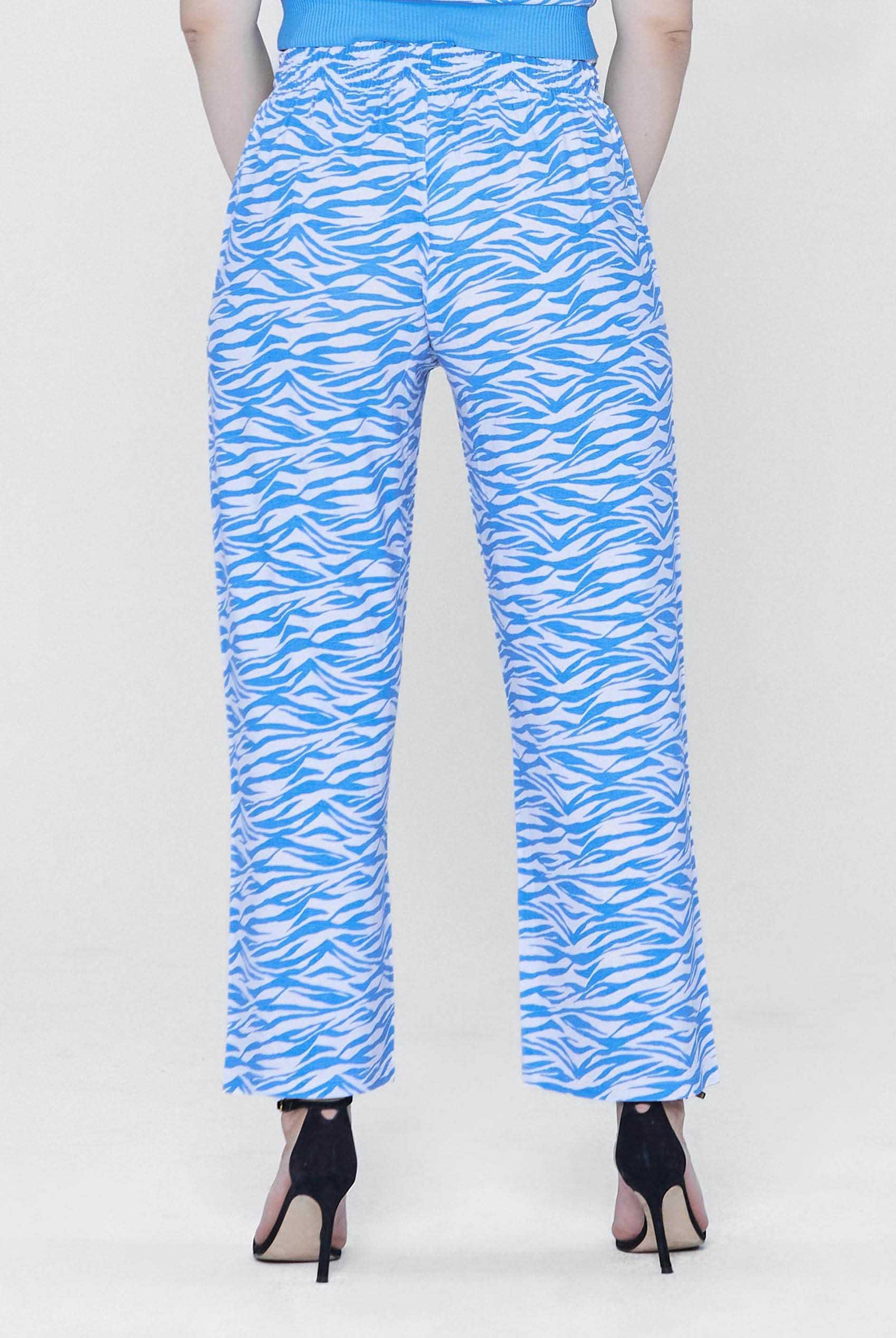 Zebra Print Straight leg Trousers