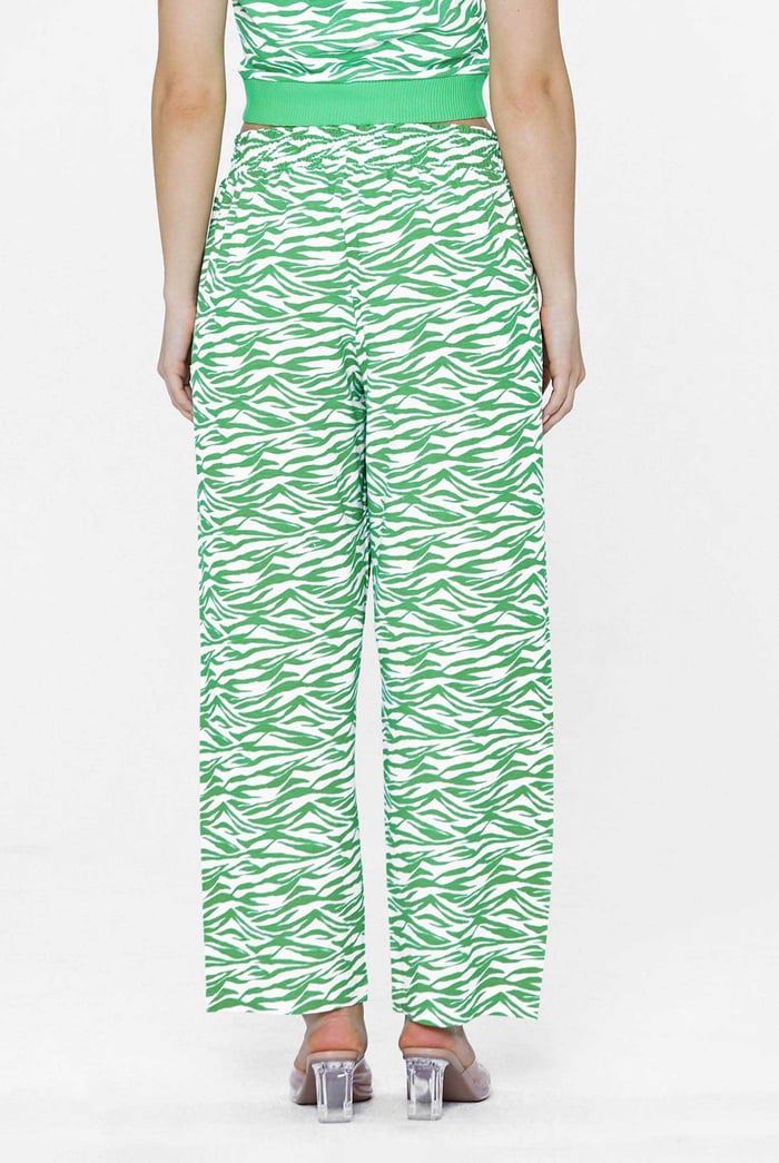 Zebra Print Straight leg Trousers