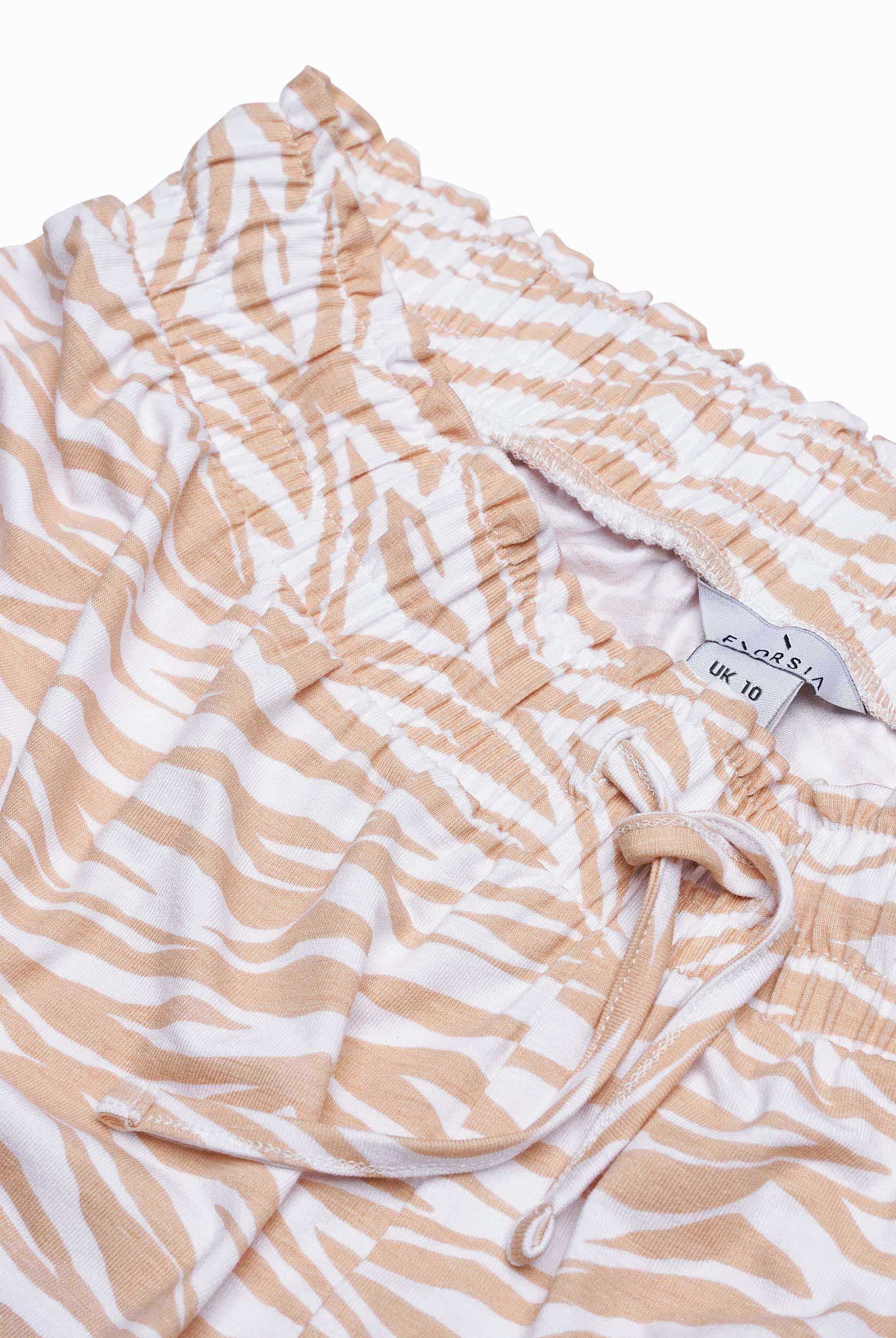 Zebra Print Straight leg Trousers