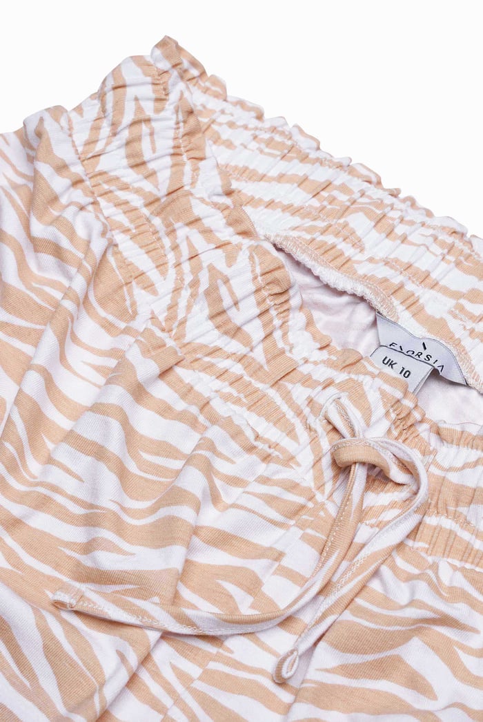 Zebra Print Straight leg Trousers