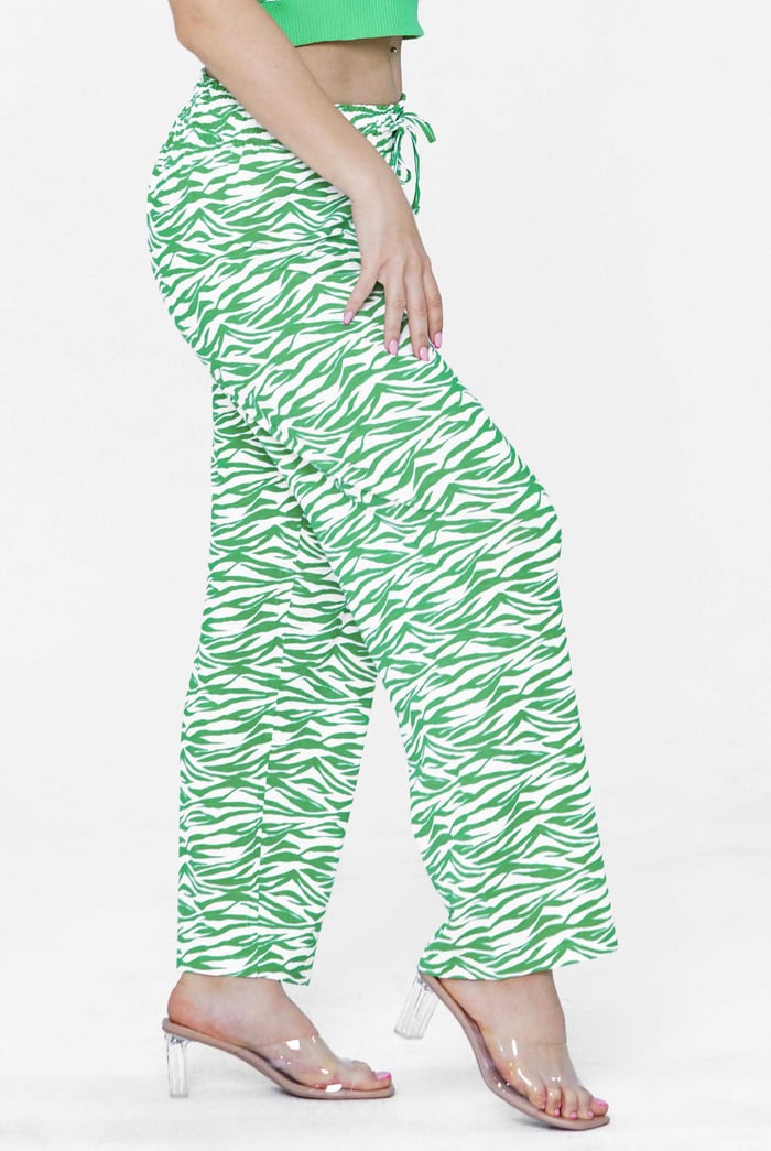Zebra Print Straight leg Trousers
