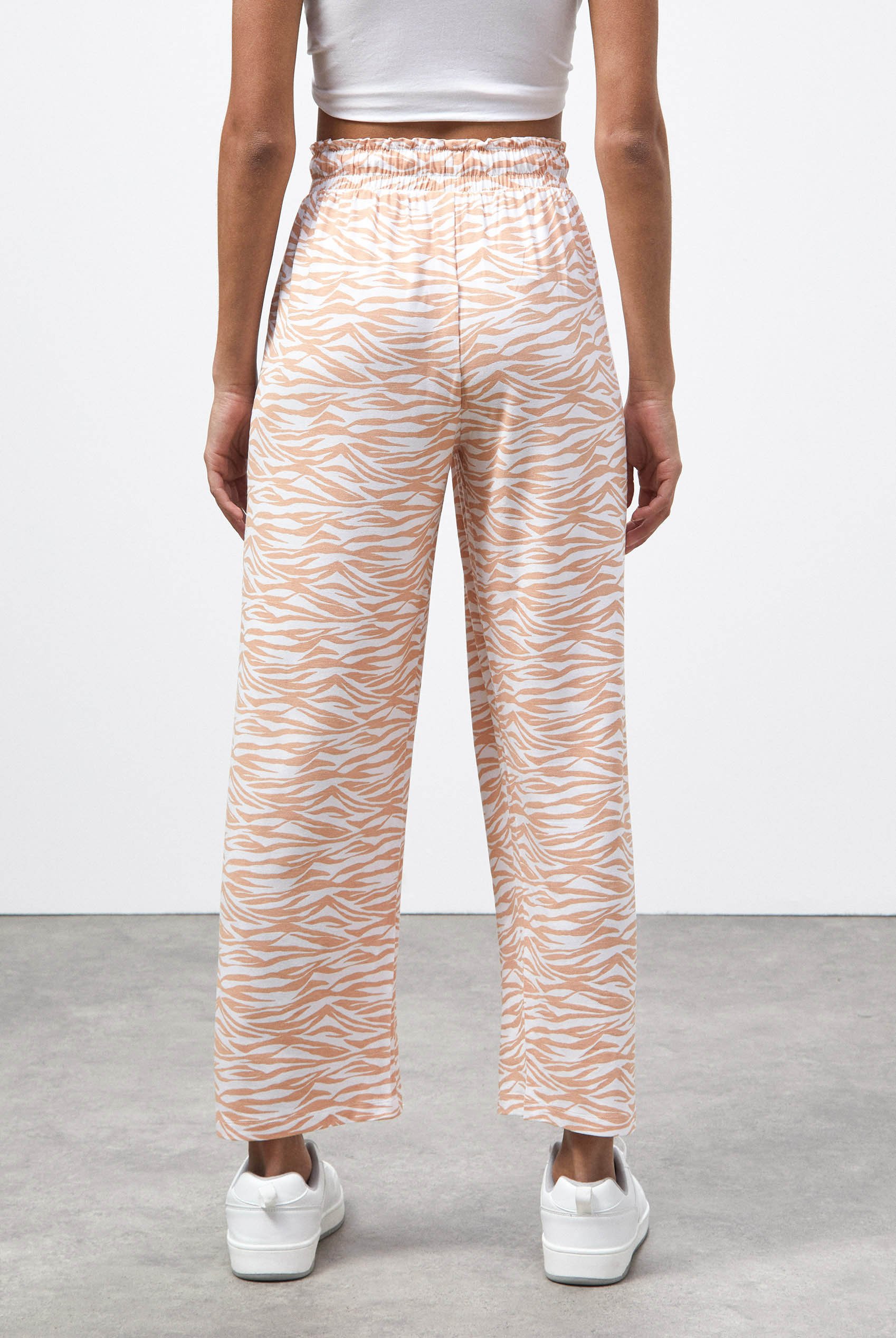 Zebra Print Straight leg Trousers