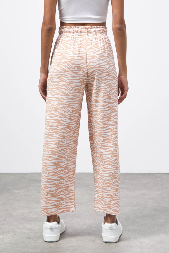 Zebra Print Straight leg Trousers