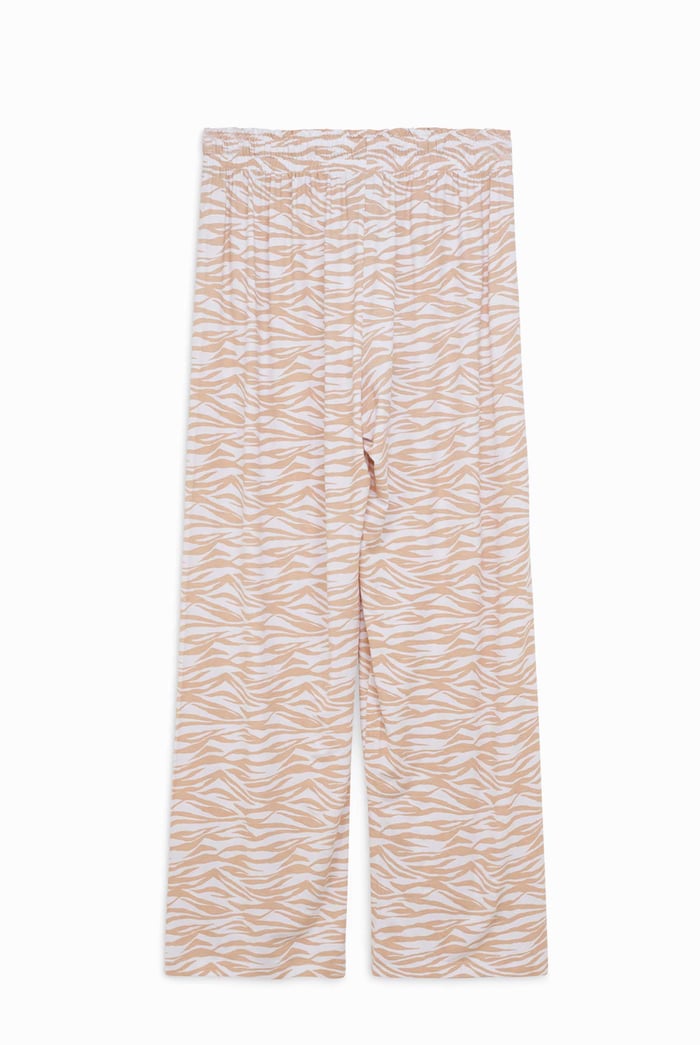 Zebra Print Straight leg Trousers
