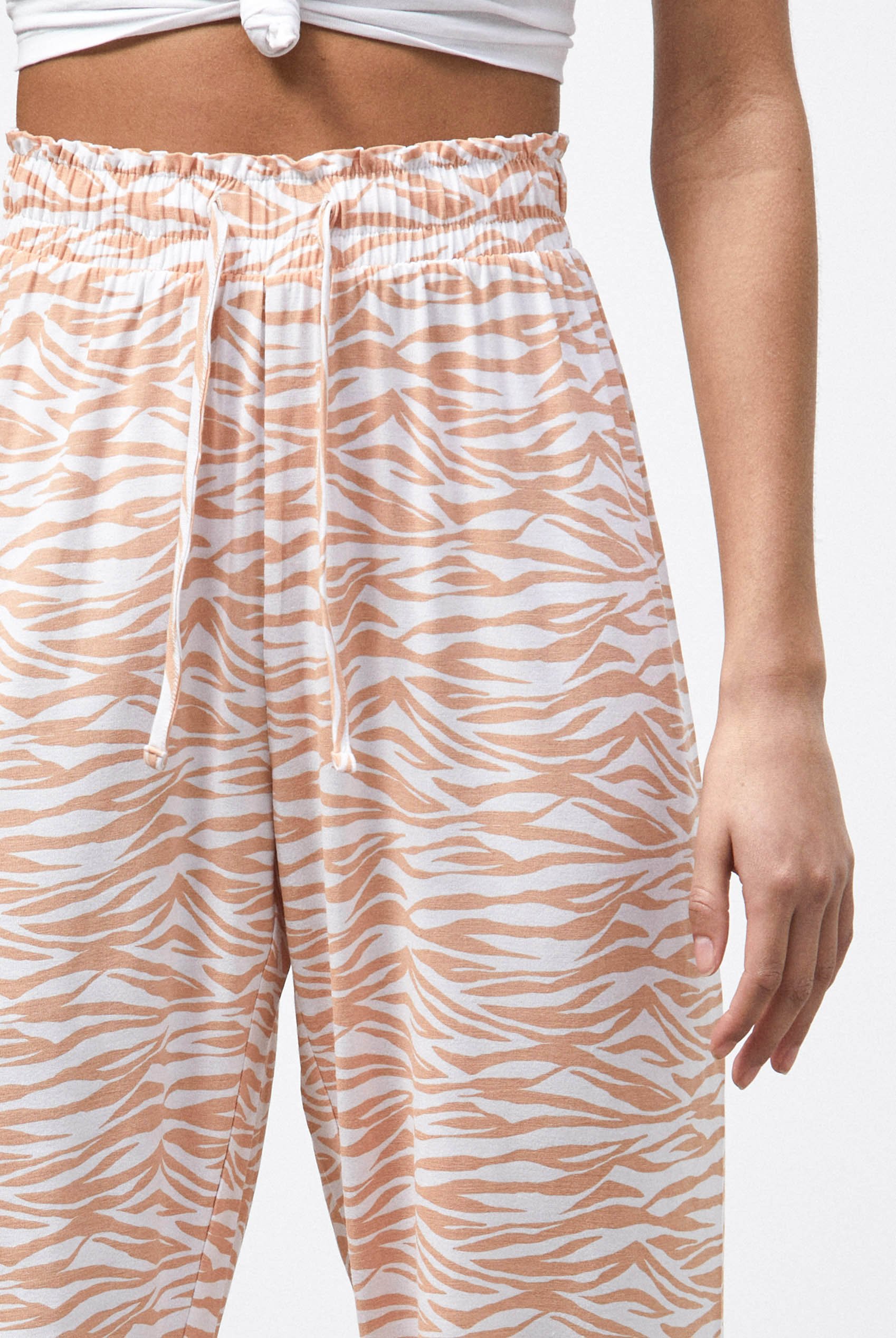 Zebra Print Straight leg Trousers