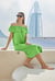 Off Shoulder Ruffle Jersey Dress