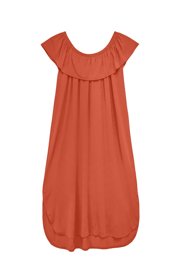 Off Shoulder Ruffle Jersey Dress