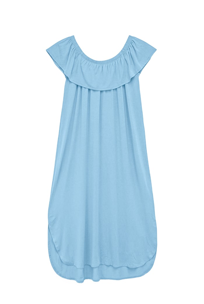 Off Shoulder Ruffle Jersey Dress
