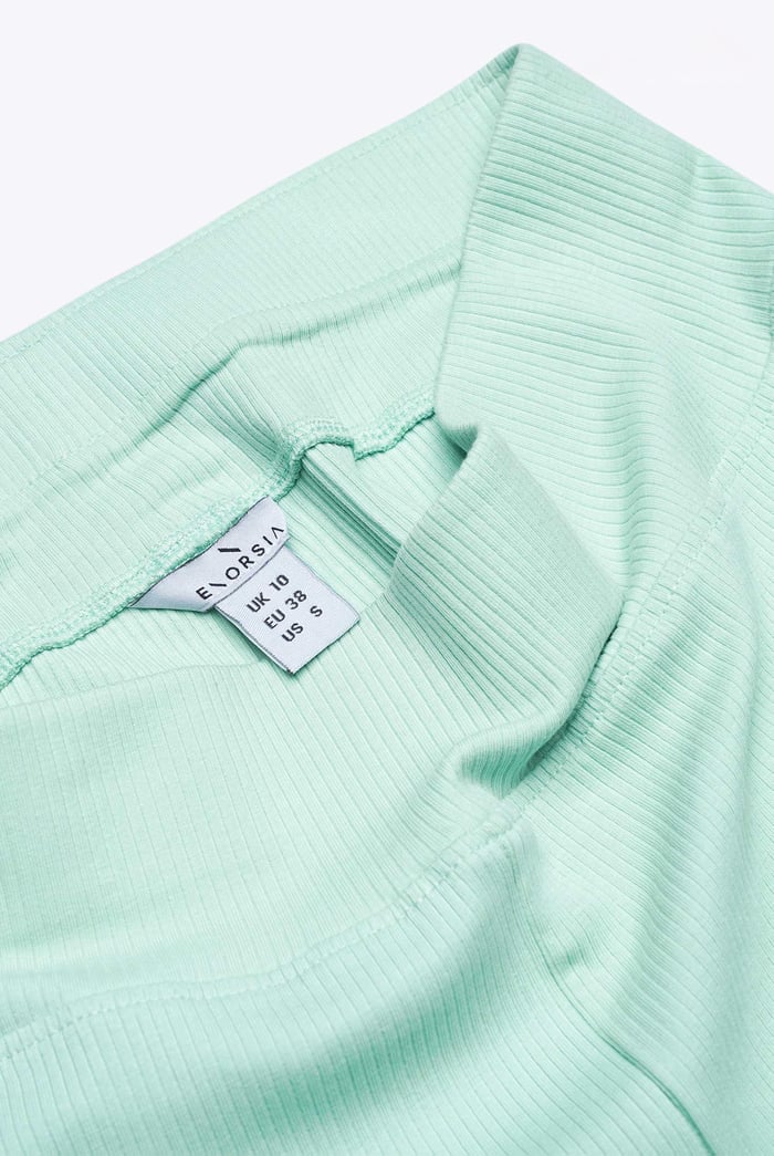 Textured Ribbed Flared Trousers