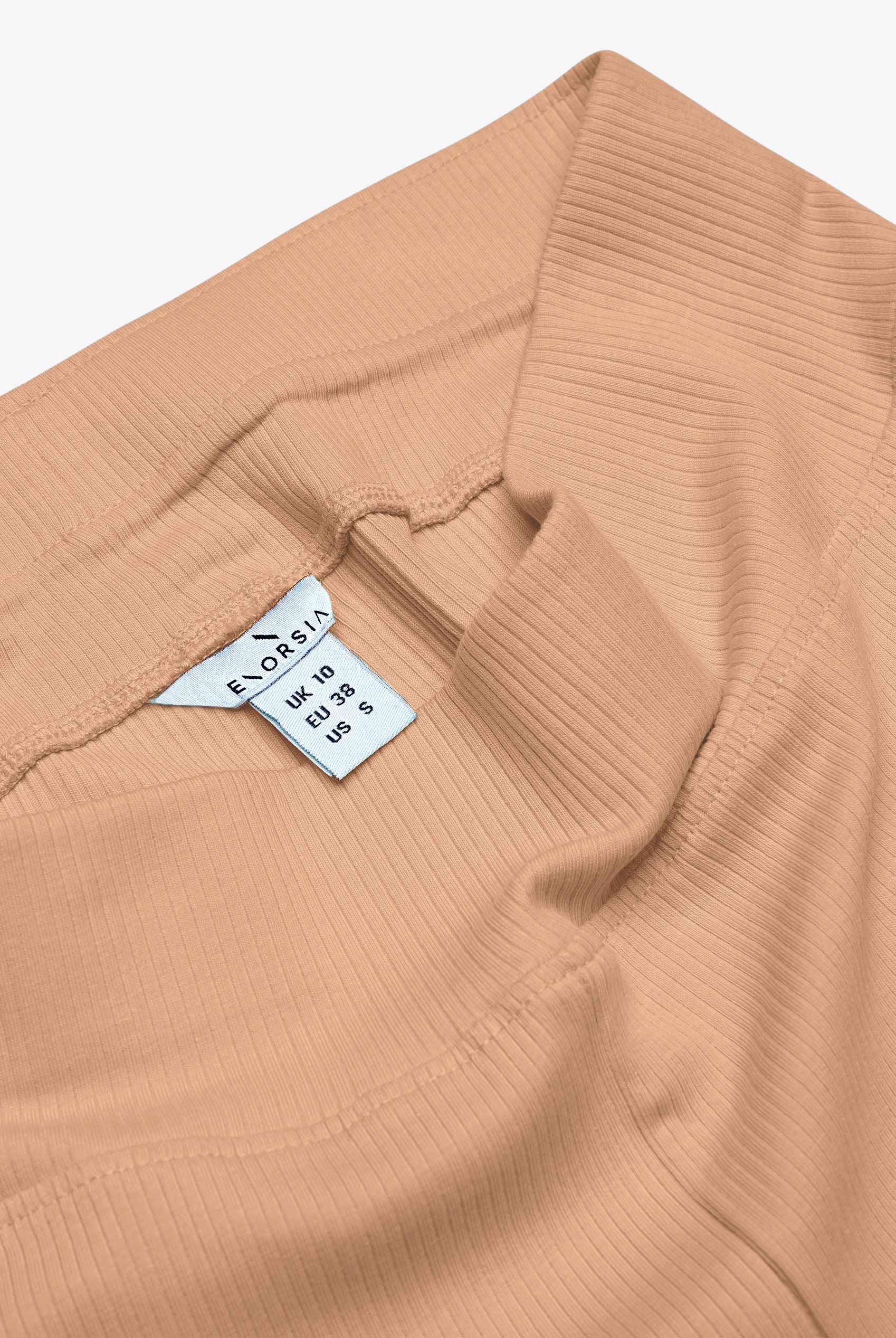 Textured Ribbed Flared Trousers