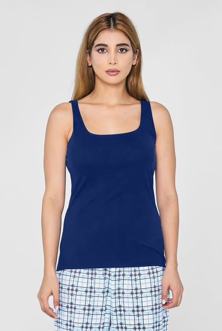 White Cotton Strap Vest