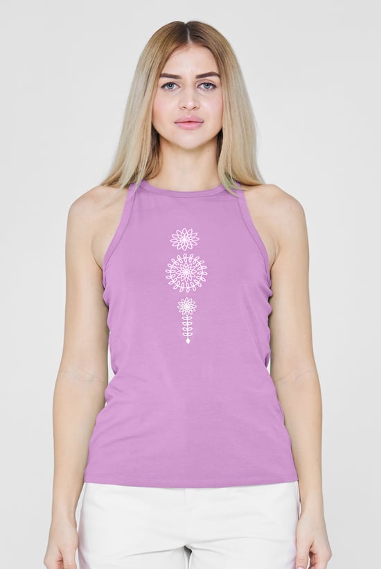 Motif Embroidered Tank Top
