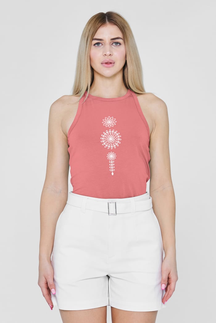Motif Embroidered Tank Top