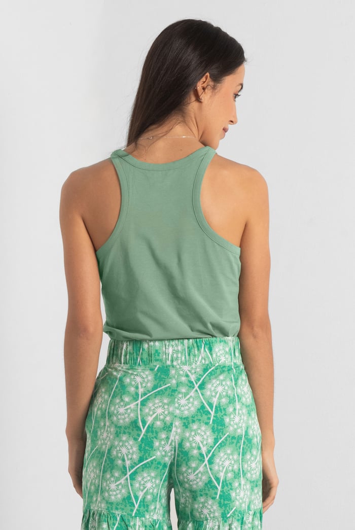 Motif Embroidered Tank Top