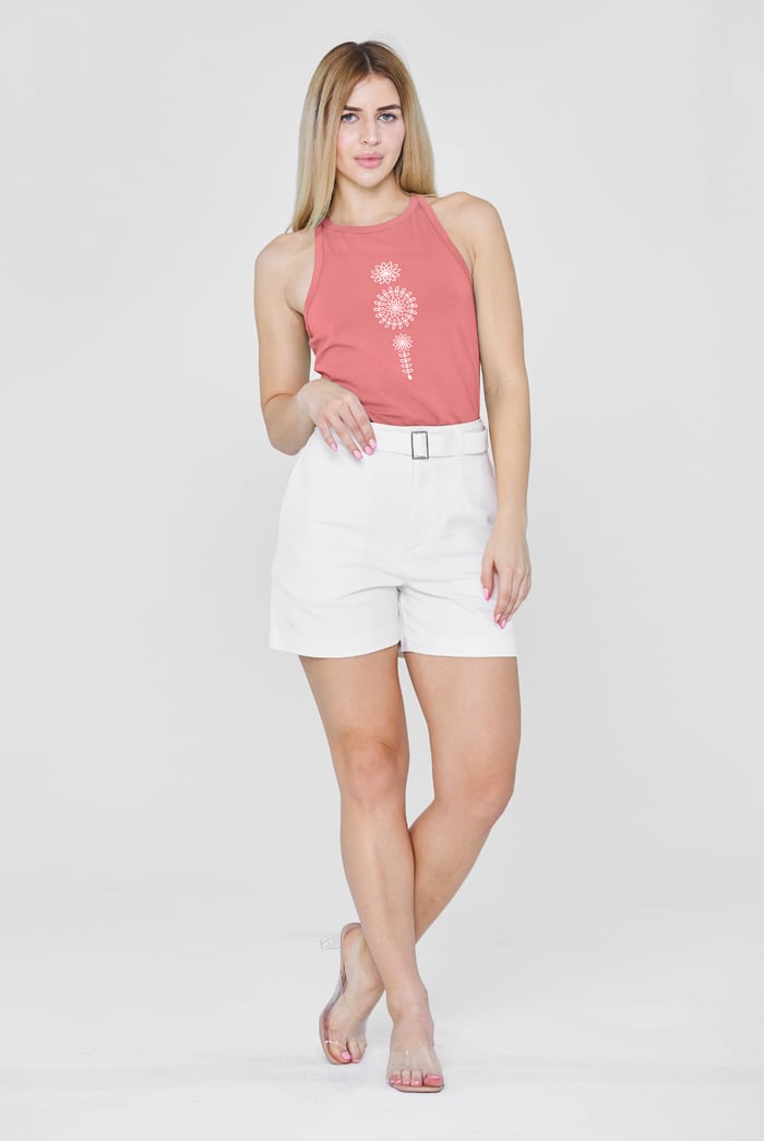 Motif Embroidered Tank Top