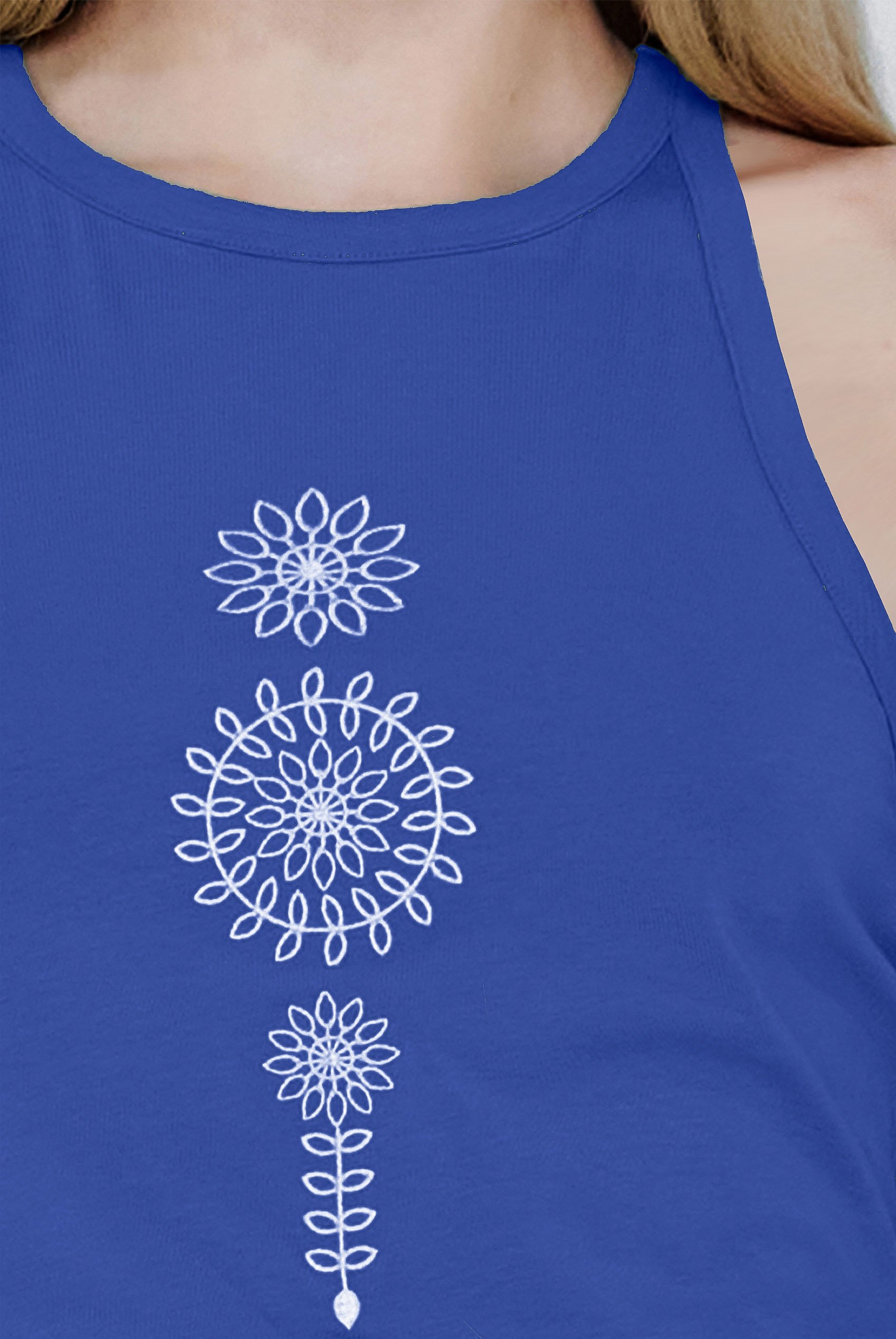 Motif Embroidered Tank Top