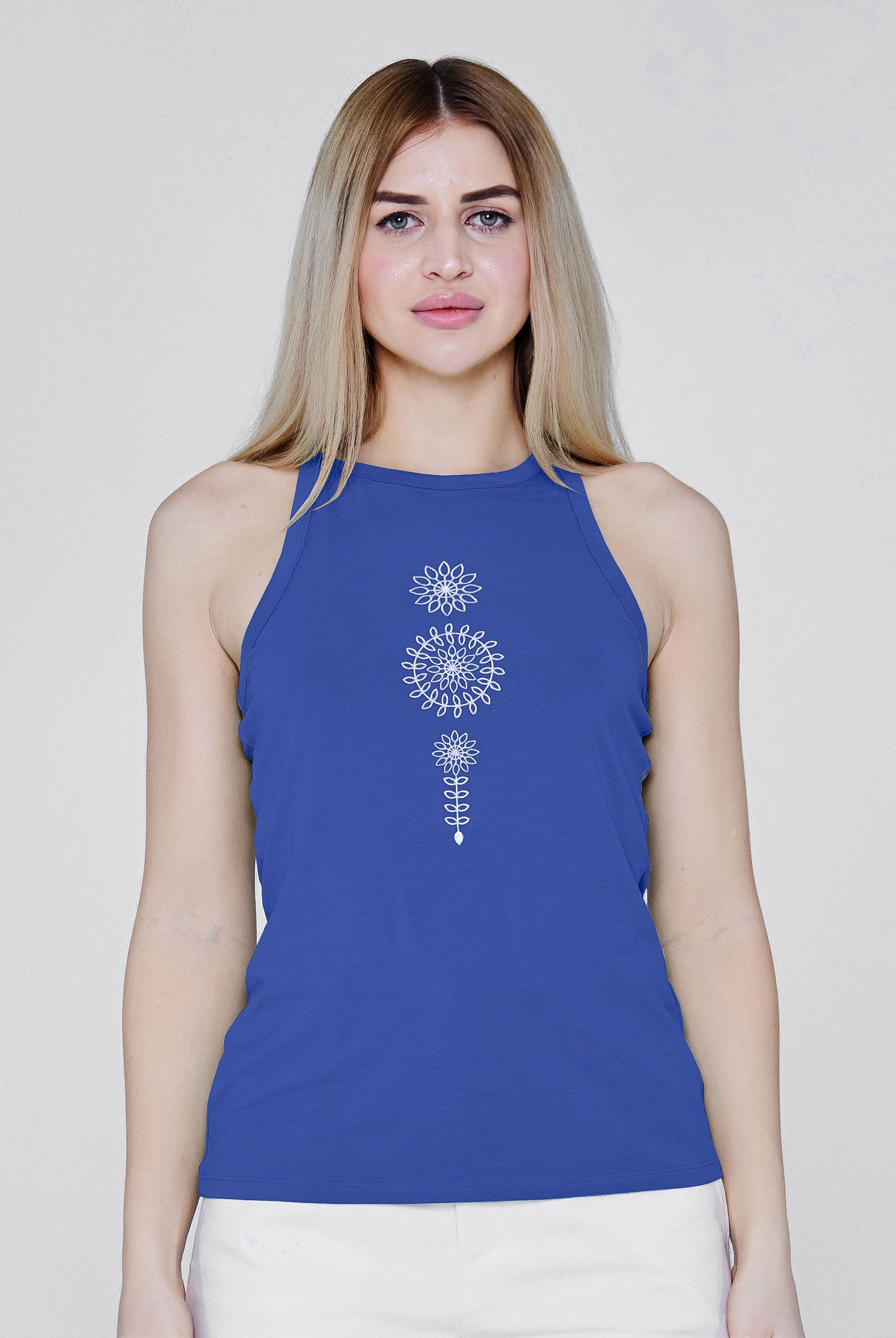 Motif Embroidered Tank Top