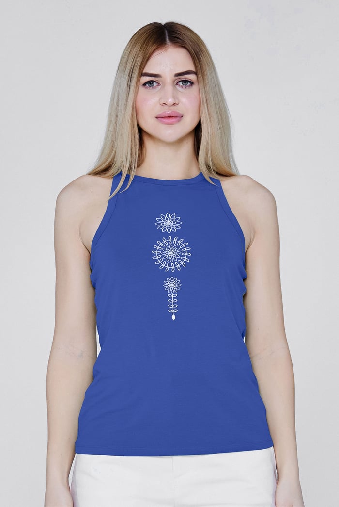 Motif Embroidered Tank Top