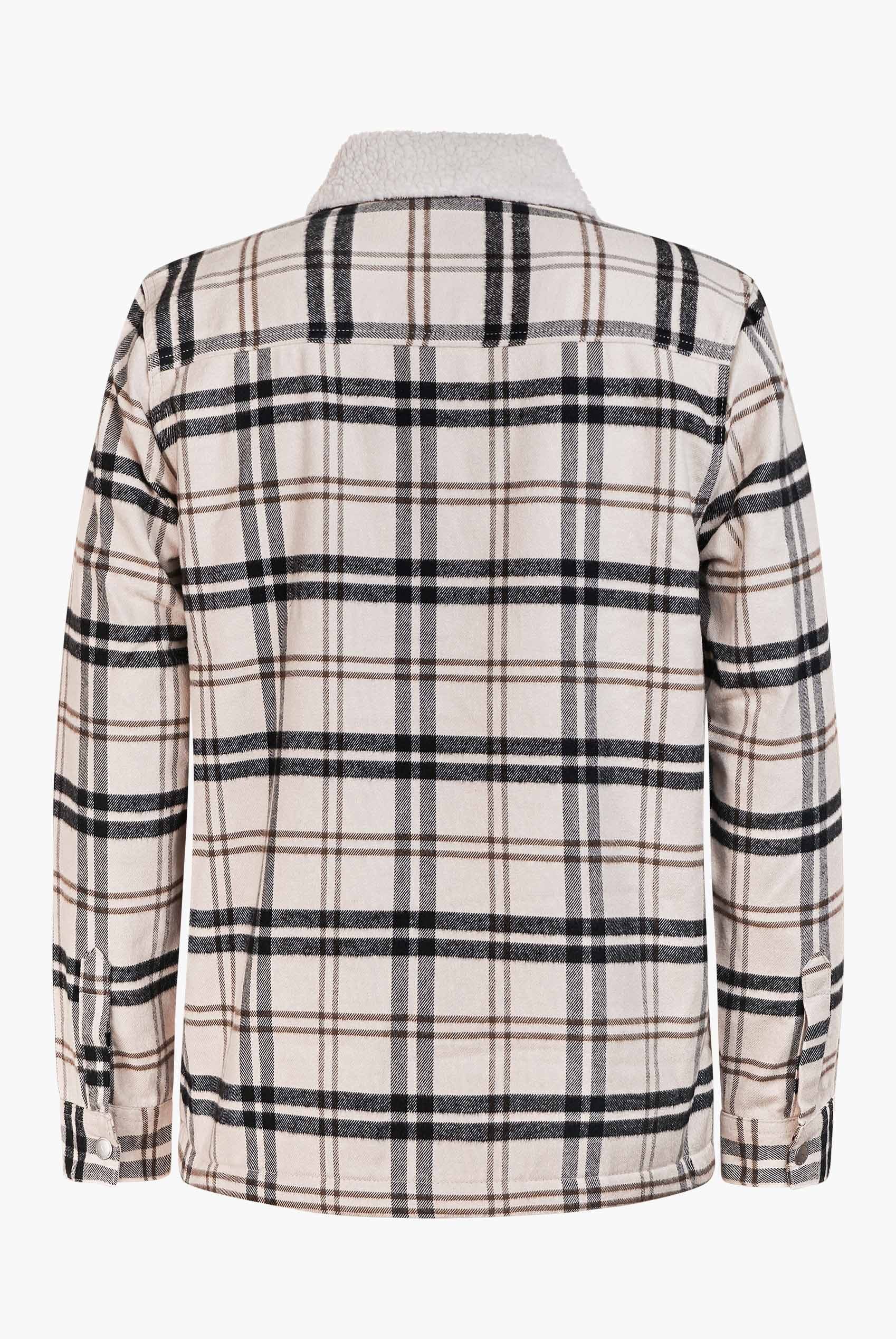 Tartan Check Borg Lined Cotton Shacket