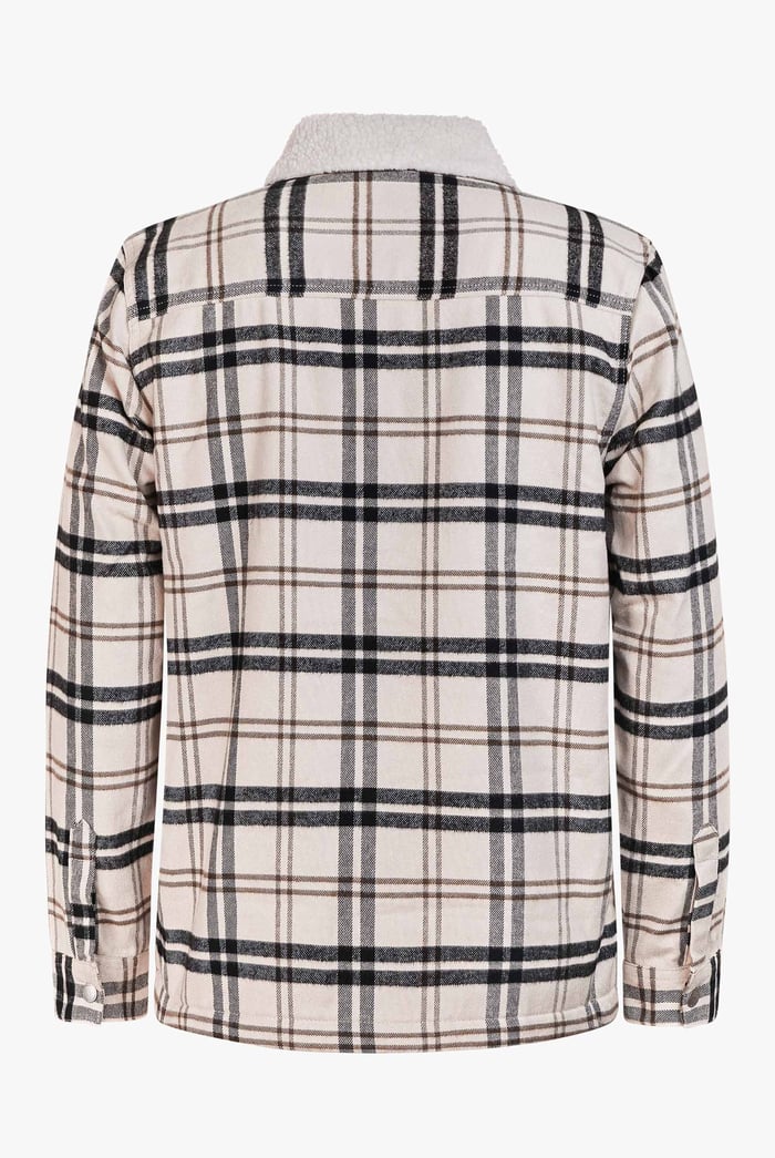 Tartan Check Borg Lined Cotton Shacket