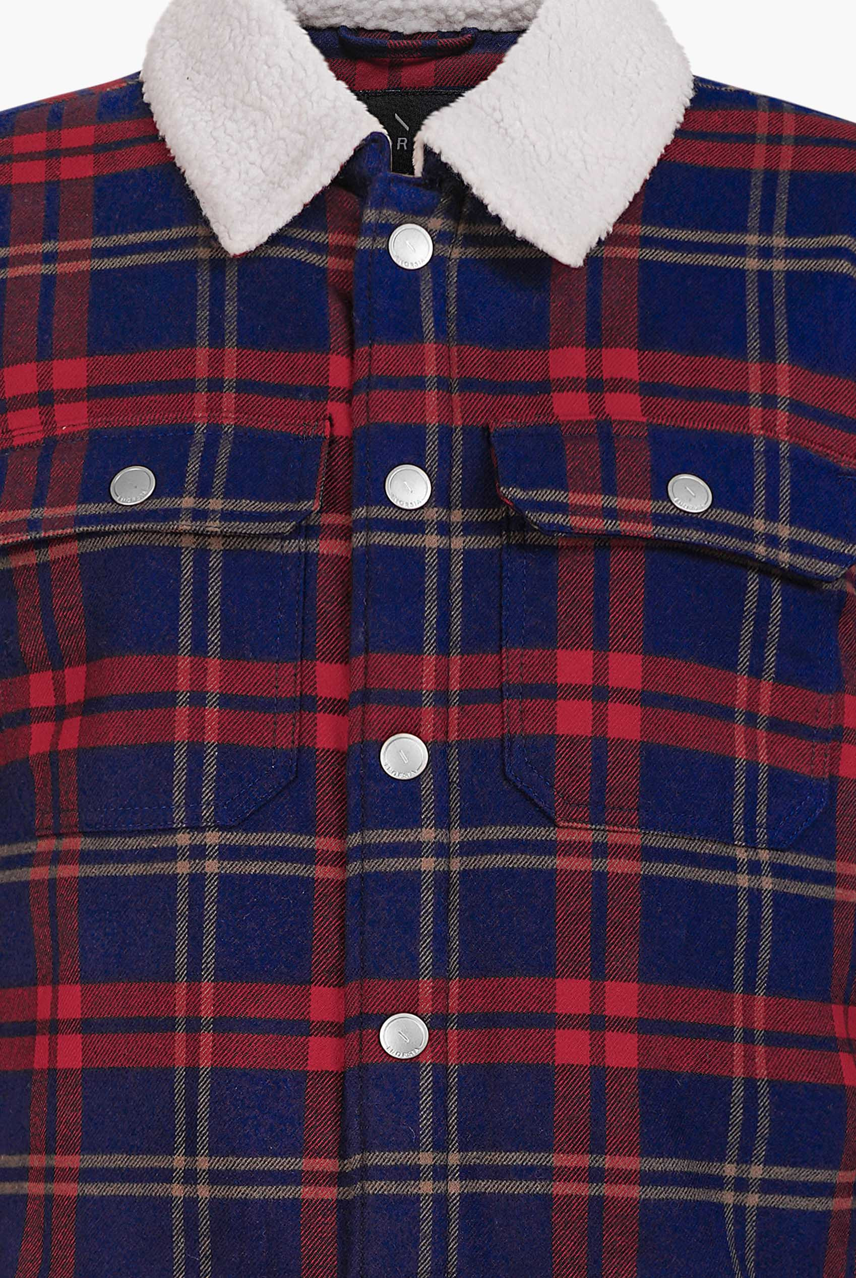 Tartan Check Borg Lined Cotton Shacket