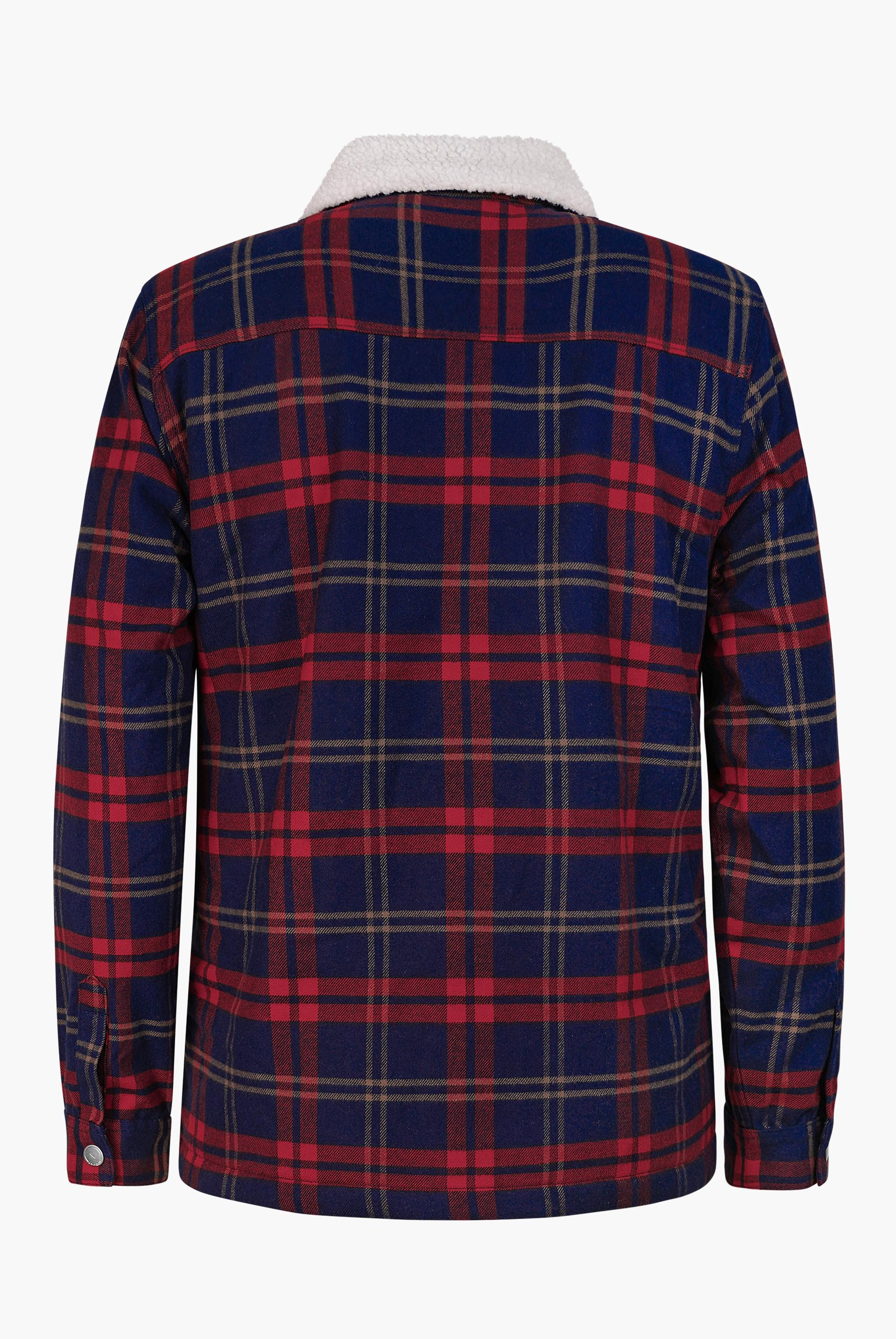 Tartan Check Borg Lined Cotton Shacket