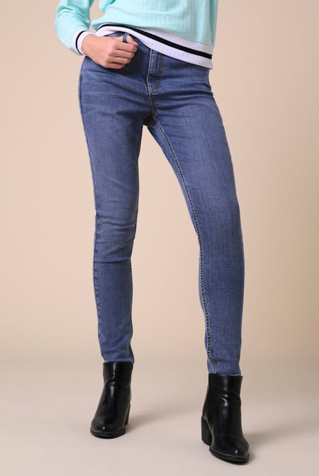 Womens Blue Vintage Skinny Jeans
