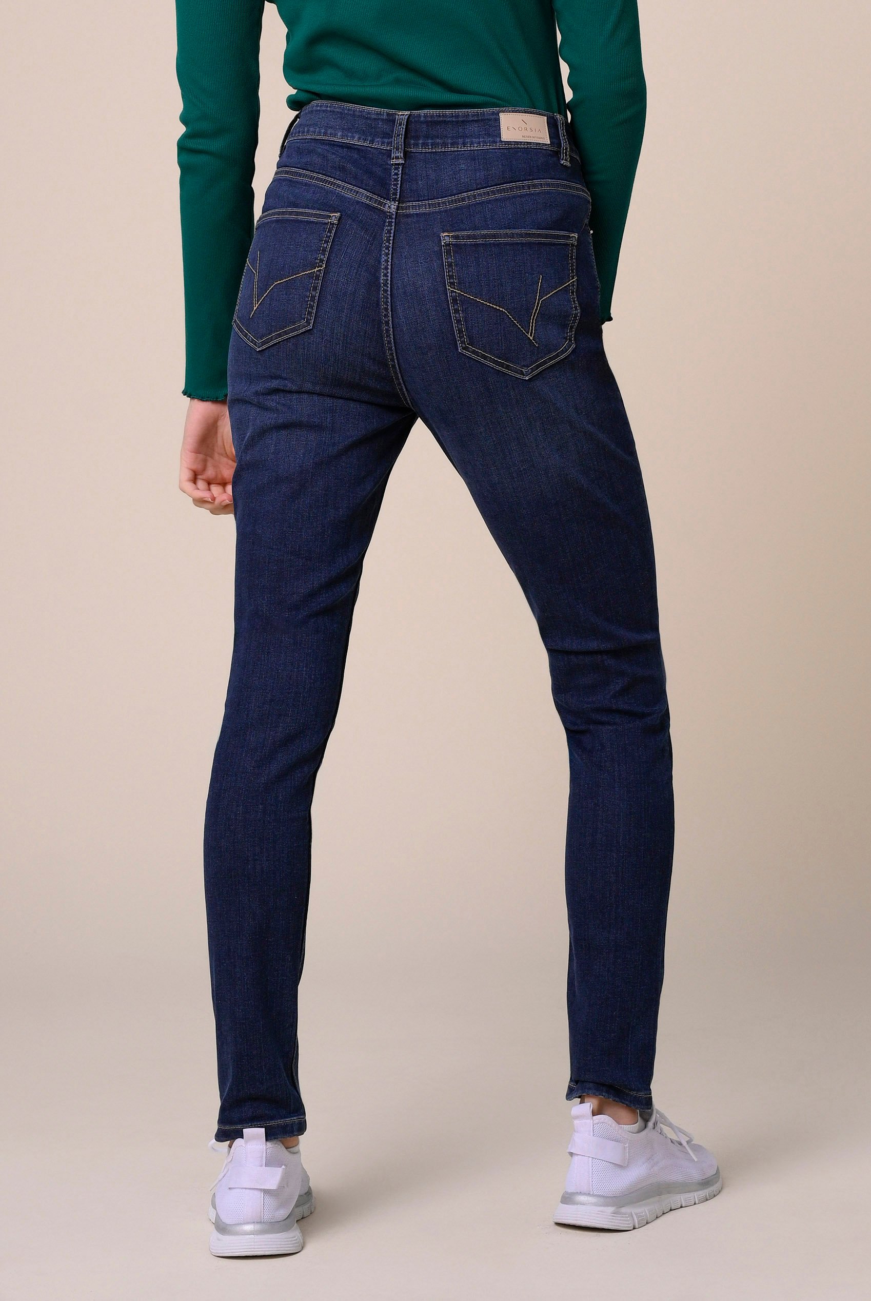 Womens Dark Blue Skinny Jeans