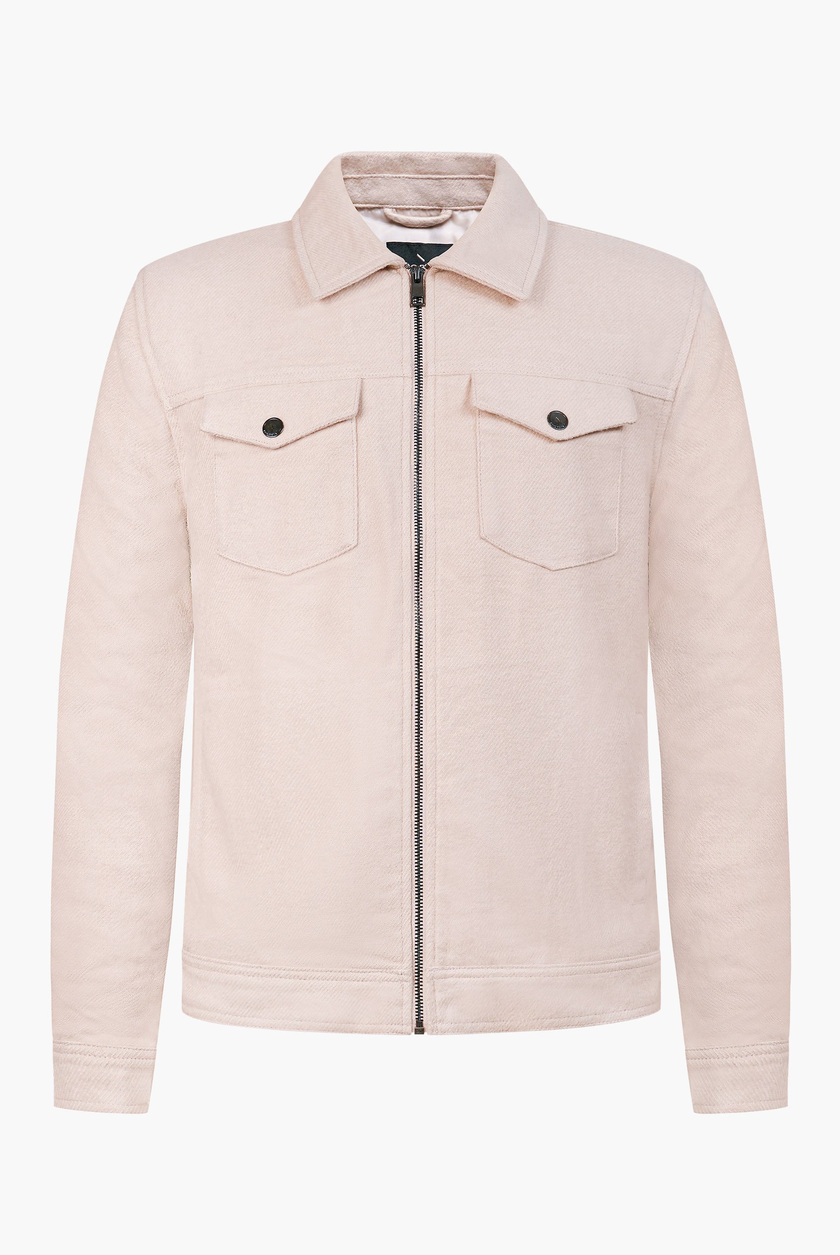 Ecru Cream Viscose Blend Lined Jacket