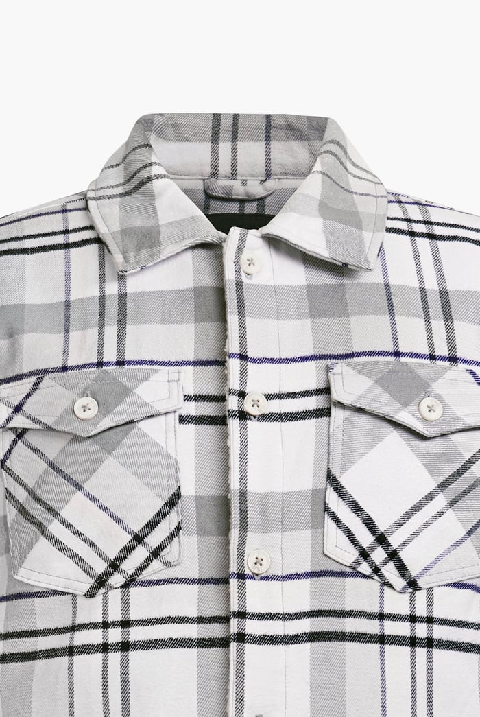 Borg Lined Plaid Check Shacket