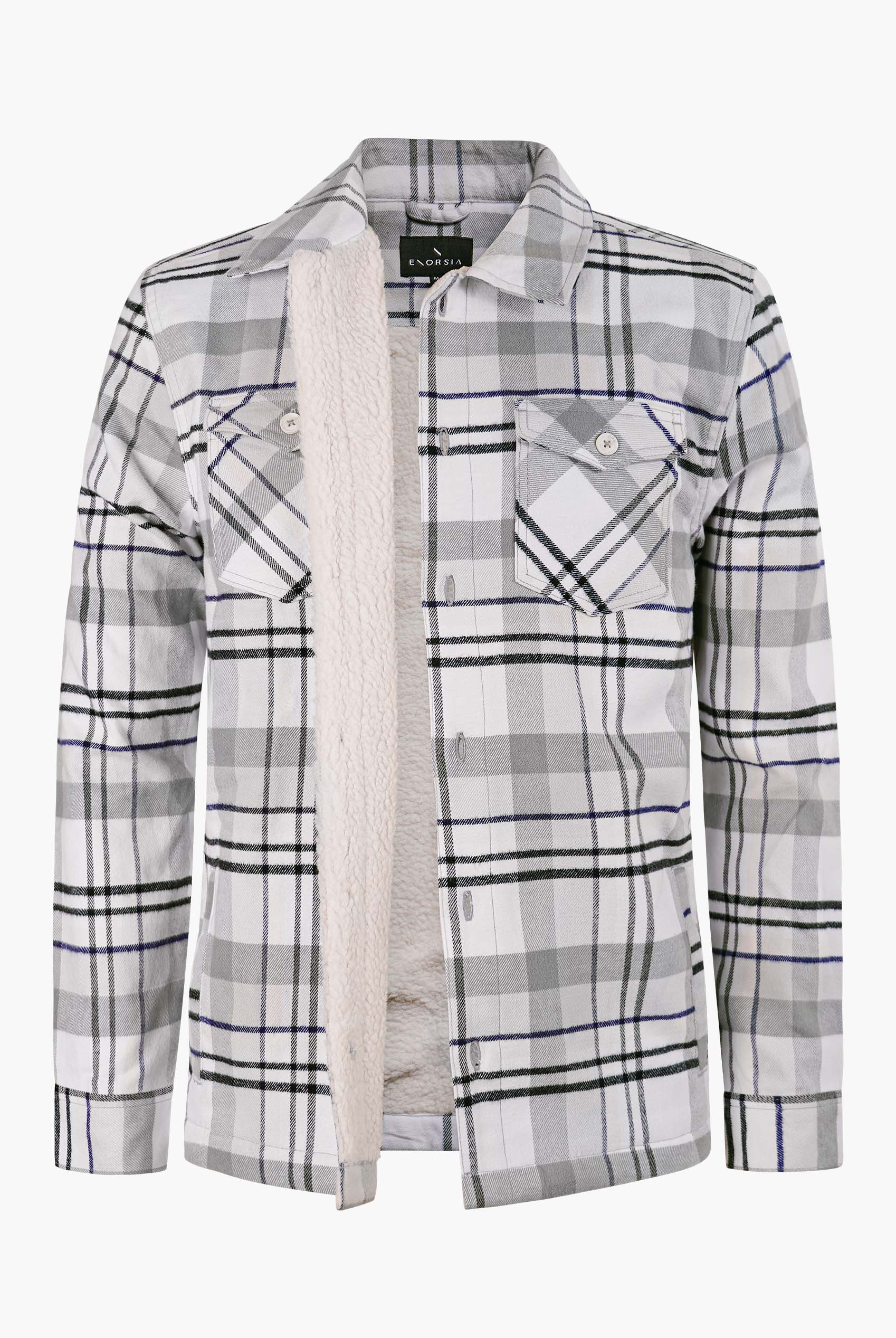 Borg Lined Plaid Check Shacket